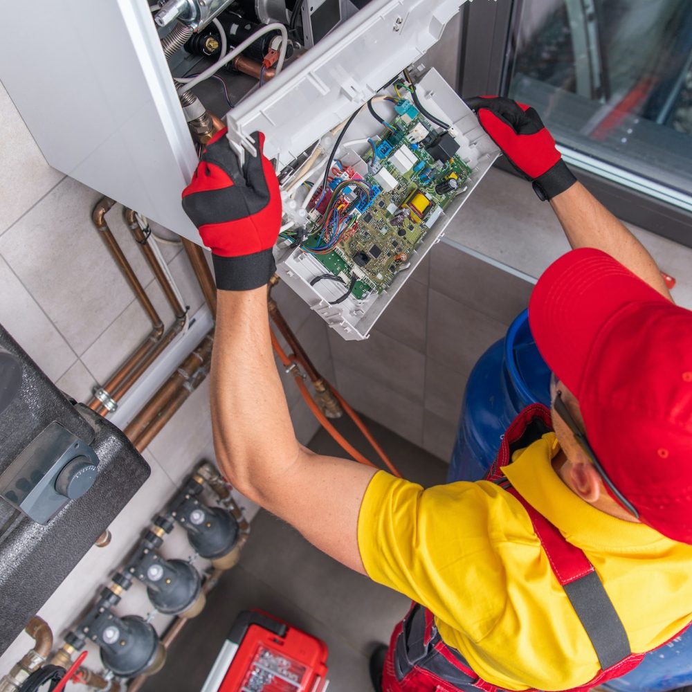 Residential Gas Heater Repair Performed by Professional Plumber